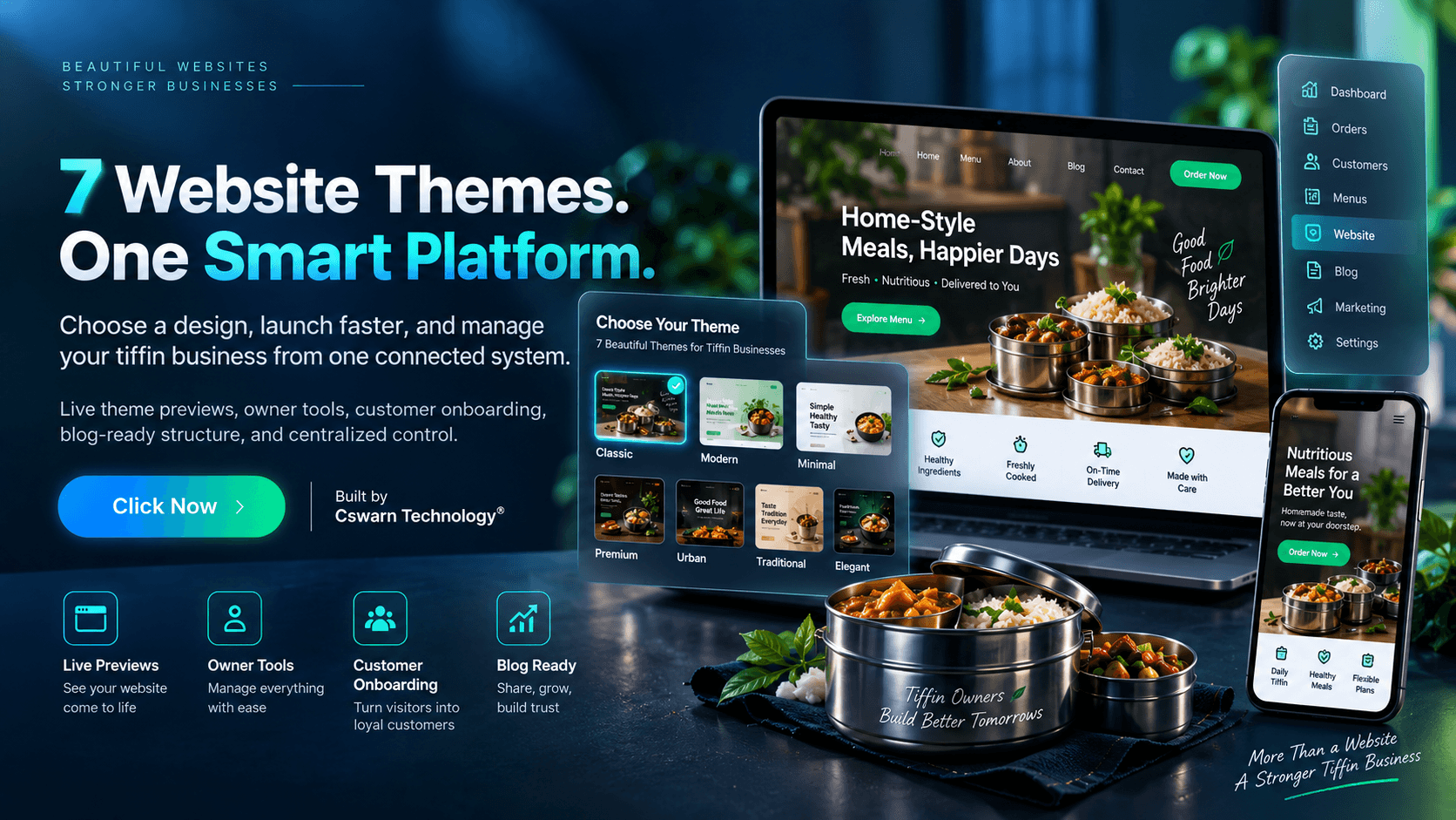 MealNexa website themes and smart platform